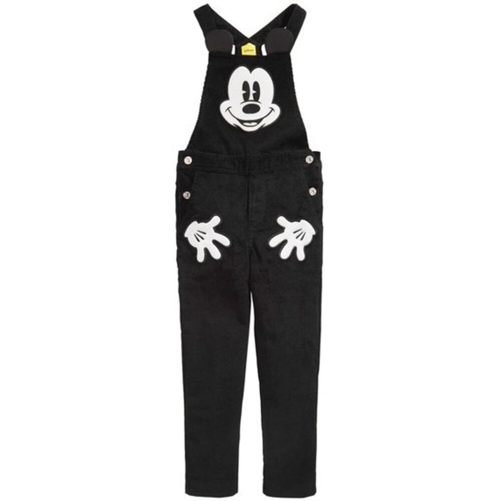 Disney Black Mickey Mouse Overalls for Kids